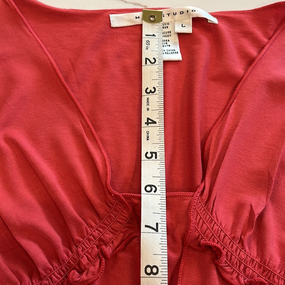 Max Studio Burnt Orange cute summer sleeveless top. Worn once very flattering. - Picture 6 of 9